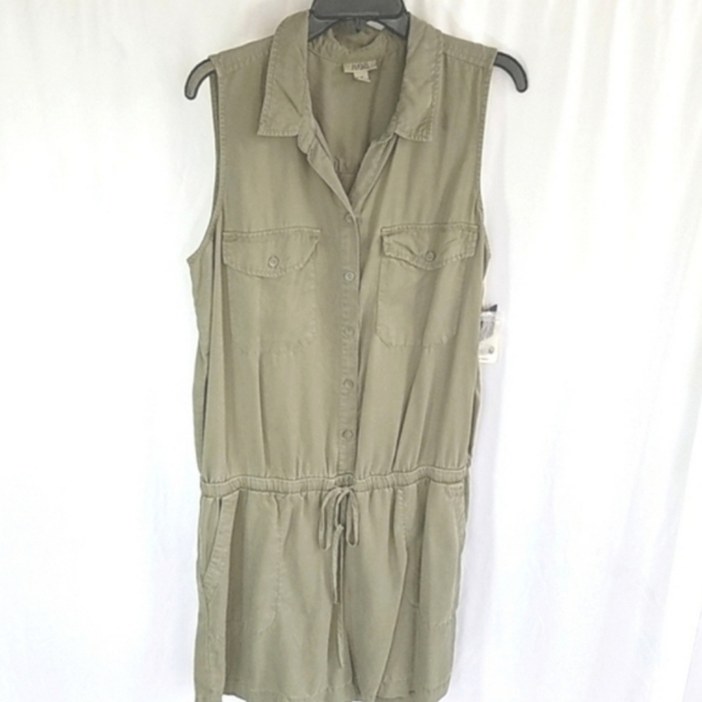 A.N.A. Women's Willow Green Short Romper Size LT